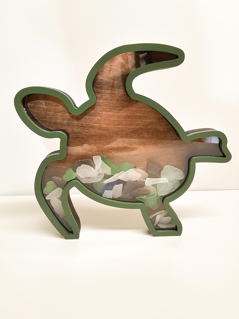 Turtleboxes Display Turtle Sea Glass Display Box: Coastal Beach Treasure Holder - Etsy