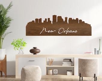 New Orleans Skyline | New Orleans Wall Art | Wood New Orleans Skyline | Moving Gift | Grad Gift | NOLA Wood Art | NOLA Skyline | NOLA Art