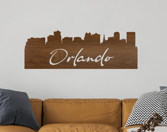 Orlando Skyline | Orlando Wood Wall Art | Orlando Florida | Moving Gift | Grad Gift | Orlando Decor | Orlando Art | Florida Wall Art