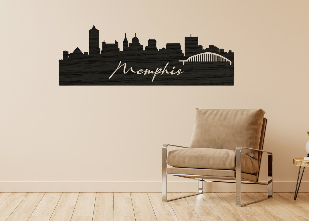 Memphis Skyline Memphis Wall Art Wood Memphis Skyline Moving Gift Grad Gift Memphis Wood Art