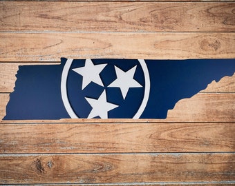 Tennessee Tristar Sign, Tennessee Gift, Nashville Art, Nashville, Tennessee Decor
