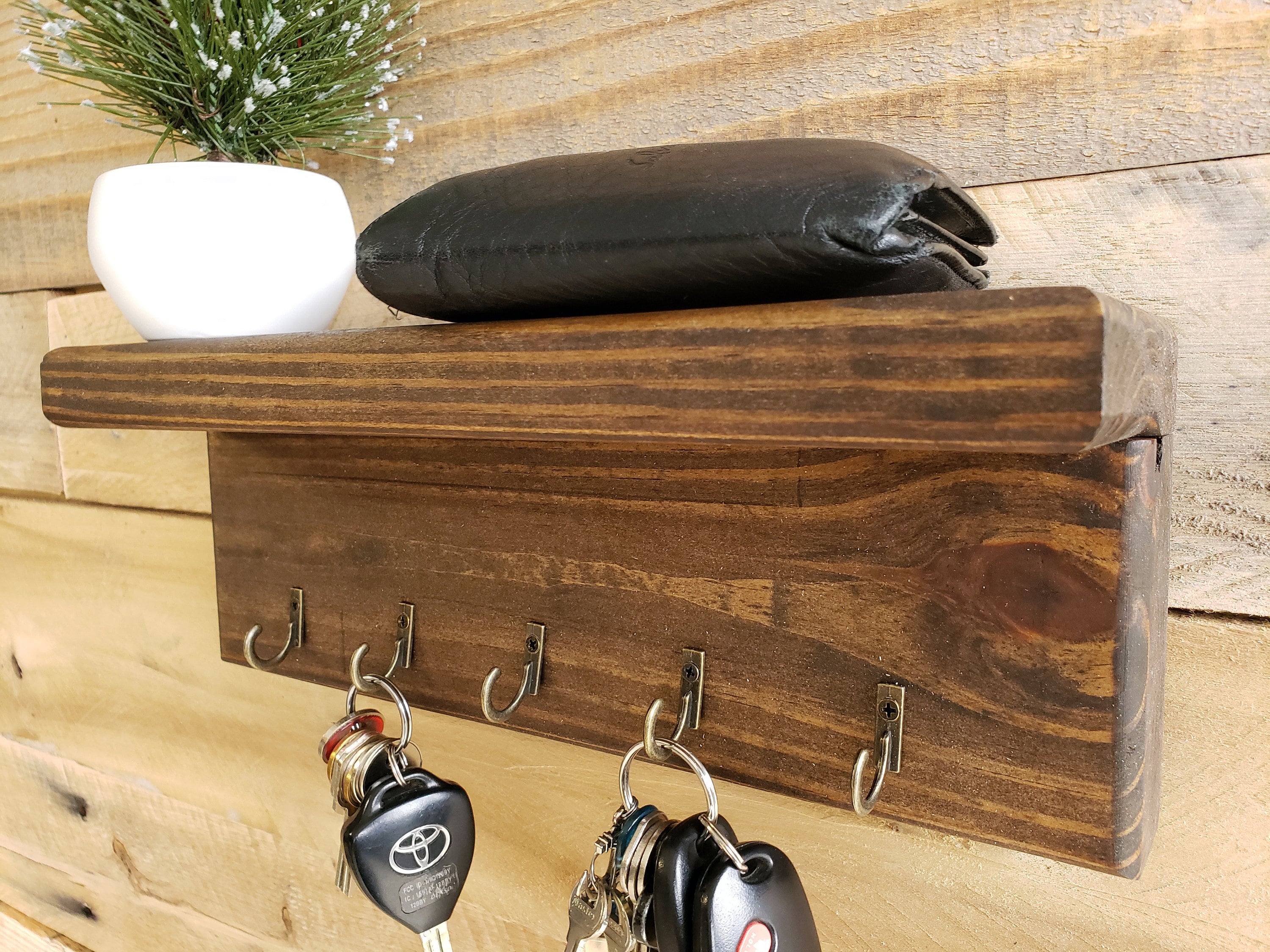 Key Holder for Wall with Shelf Etsy
