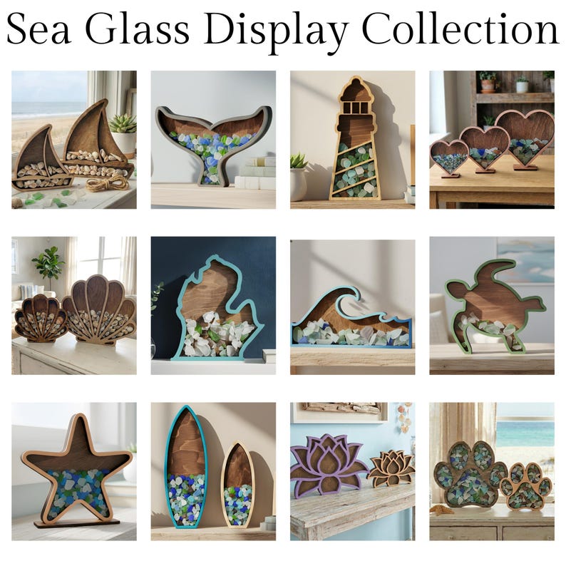 Michigan Beach Glass Shadow Box: Lake House Decor image 6