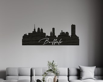 Buffalo Skyline | Buffalo Wood Wall Art | Moving Gift | Grad Gift | Buffalo Decor | Buffalo New York | Buffalo Art | Buffalo Wood Art