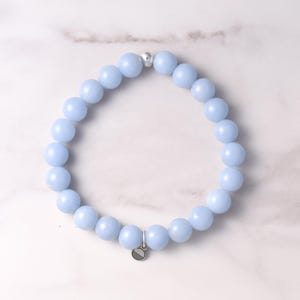 Angelite Gemstone Stretch Bracelet