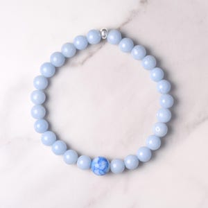 Angelite Gemstone Stretch Bracelet