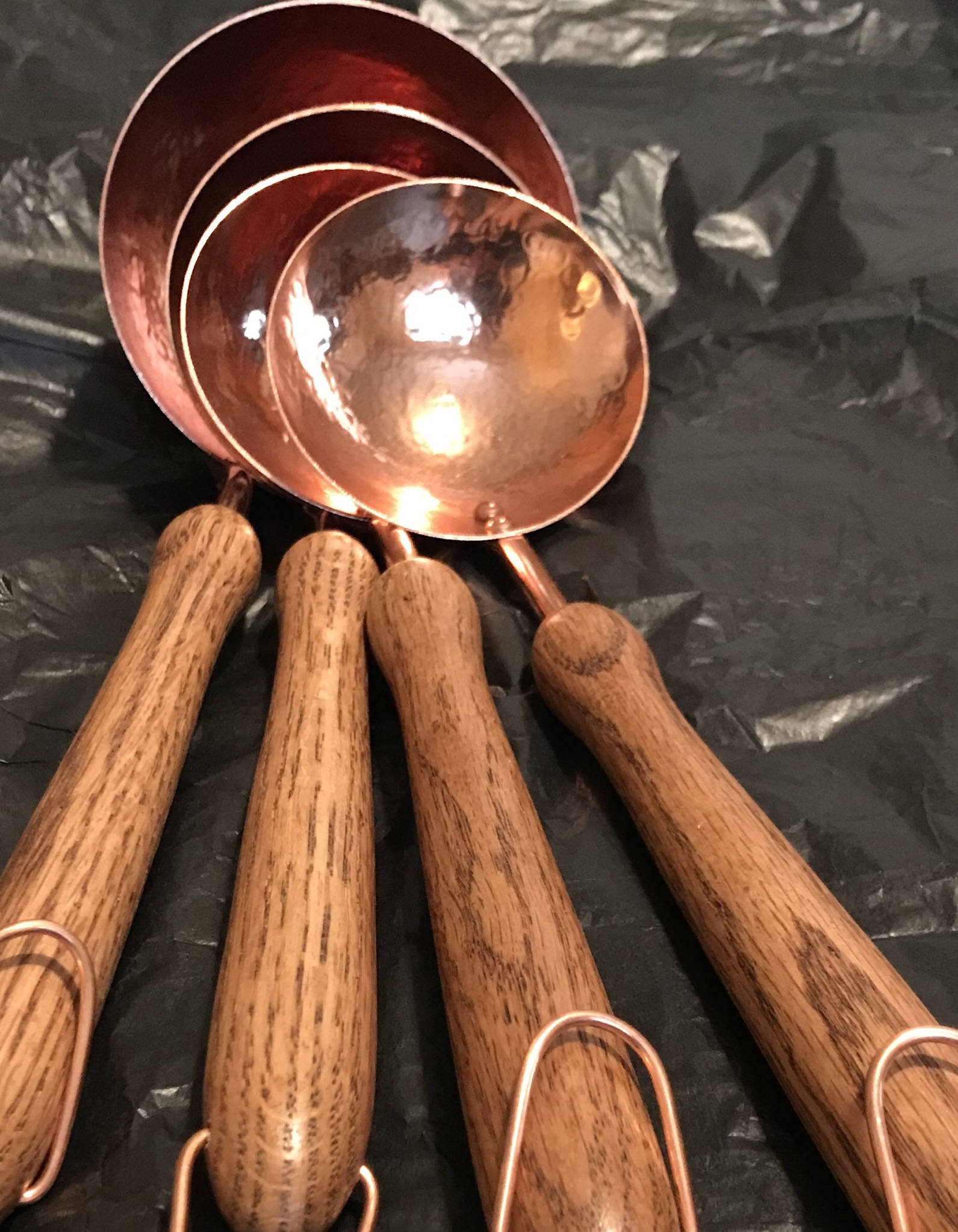 Vintage copper measuring spoons lightly hammered copper Etsy
