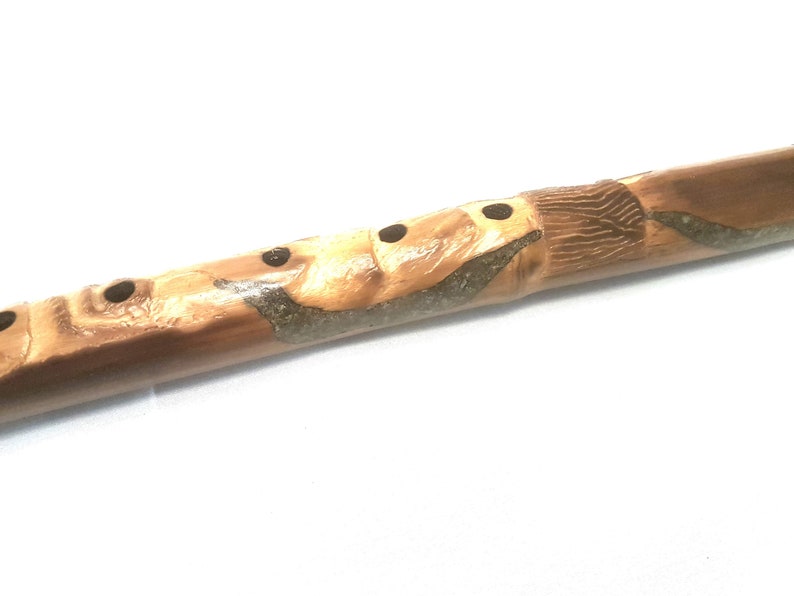 Custom Native American Flute Emerald Stone Inlay with Etsy