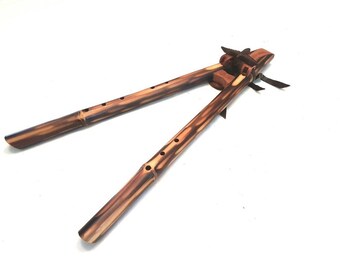 Double Native American Style Flute - Two flutes - Drone Flute