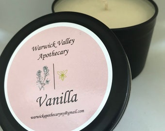 Vanilla scented soy candle