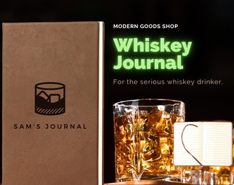 Whiskey Journal, Bourbon Journal, A5 Leatherette Notebook, Notebook, Personal Diary