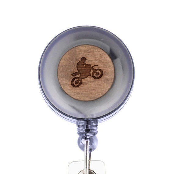 Dirt Bike Badge Holder With Retractable Reel, Badge Holder, Personalized  Badge Holder, Corporate Gifts 