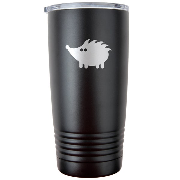 Hedgehog 20Oz Black Double-Walled Vacuum Insulated Travel Tumbler