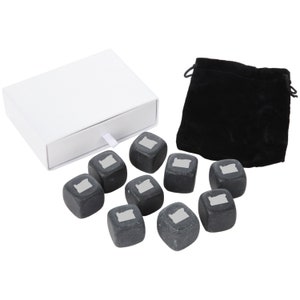 Oregon Whiskey Stones Set - Basalt Chilling Stones For Whiskey And Other Liquor - Ideal Groomsmen Gift