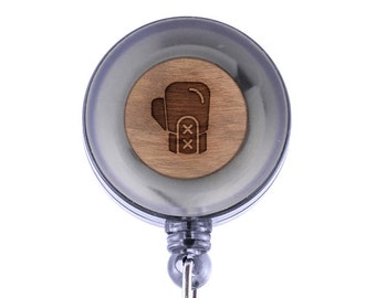 Boxing Glove Badge Holder with Retractable Reel, Badge Holder, Personalized Badge Holder, Corporate Gifts