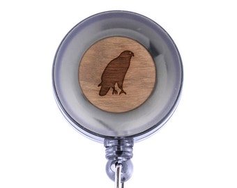 Hawk Badge Holder with Retractable Reel, Badge Holder, Personalized Badge Holder, Corporate Gifts