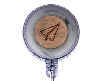 Paper Airplane Badge Holder with Retractable Reel, Badge Holder, Personalized Badge Holder, Corporate Gifts
