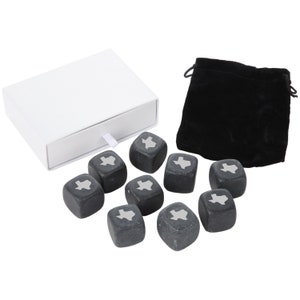 Texas Whiskey Stones Set - Granite Chilling Stones For Whiskey And Other Liquor - Ideal Groomsmen Gift