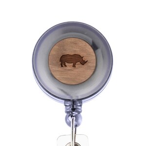 Rhino Badge Holder with Retractable Reel, Badge Holder, Personalized Badge Holder, Corporate Gifts