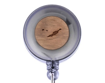 Anguilla Badge Holder with Retractable Reel, Badge Holder, Personalized Badge Holder, Corporate Gifts