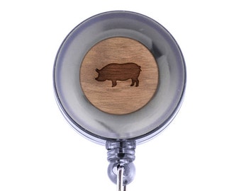 Pig Badge Holder with Retractable Reel, Badge Holder, Personalized Badge Holder, Corporate Gifts