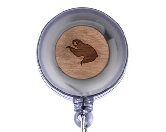 Sloth Badge Holder with Retractable Reel, Badge Holder, Personalized Badge Holder, Corporate Gifts