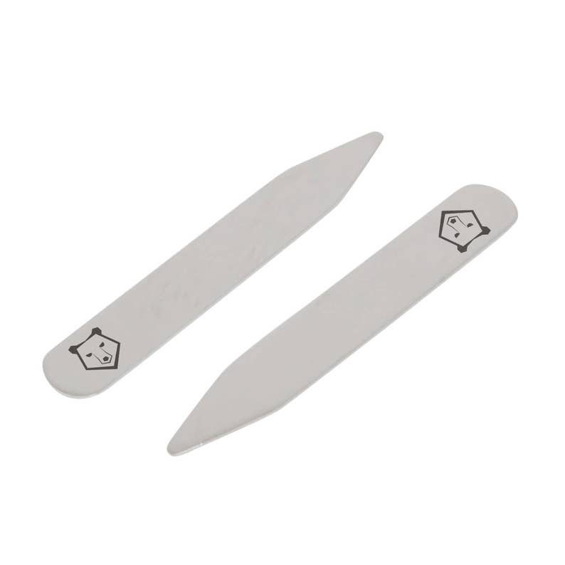 Polar Bear Face Stainless Steel Collar Stays