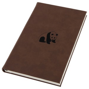 Panda Engraved A5 Leatherette Journal, Notebook, Personal Diary