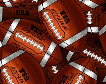 SOCCER BALLS PURPLE FLEECE PRINTED FABRIC 1084 BY THE YARD SPORTS BLANKET