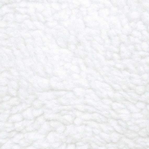 Solid White Sherpa Plush Fleece Fabric By The Yard