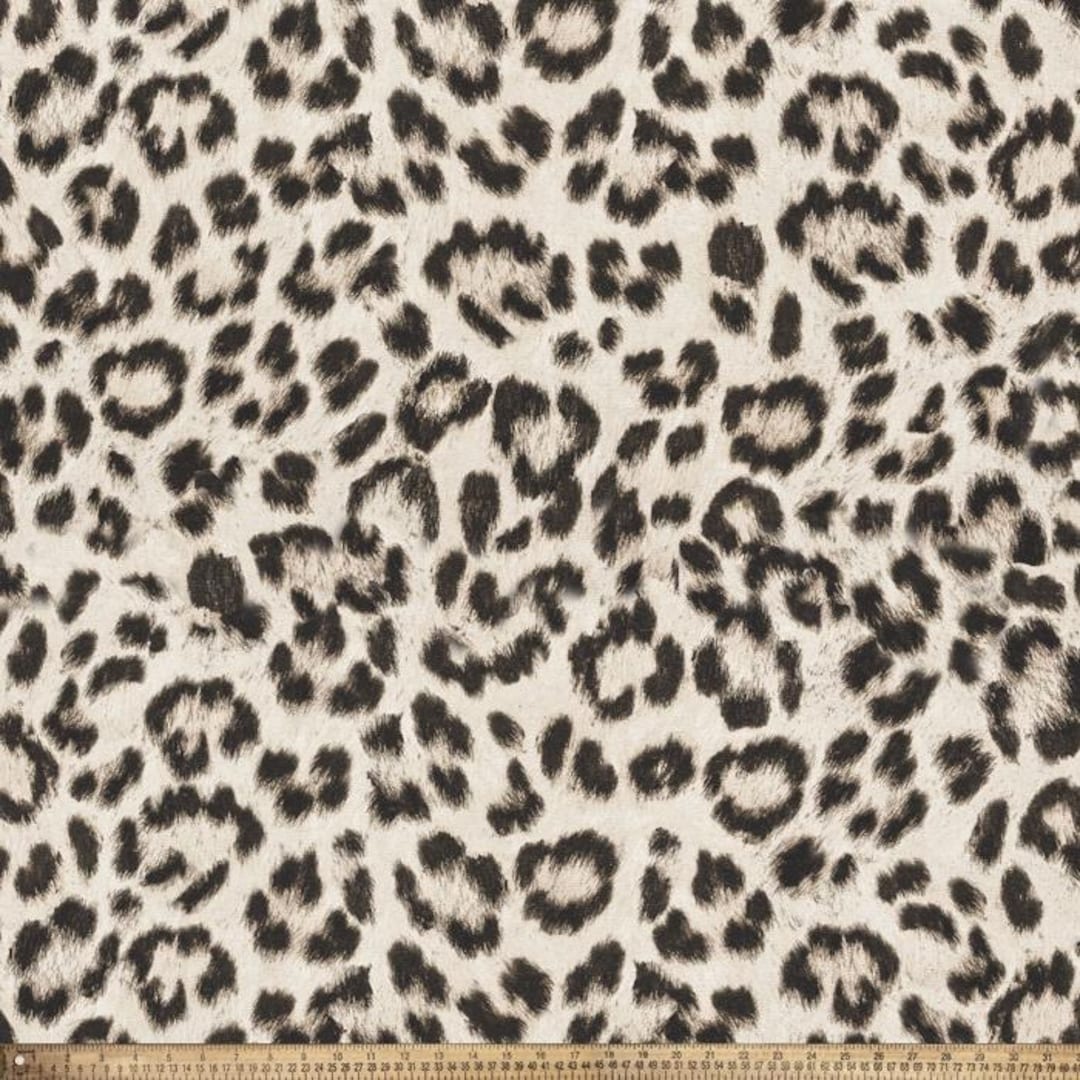 Snow Leopard Animal Print Anti-pill Premium Fleece Fabric by the Yard ...