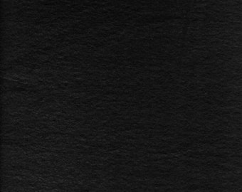 Solid Black Anti-Pill Premium Fleece Fabric (Medium Weight) By the Yard