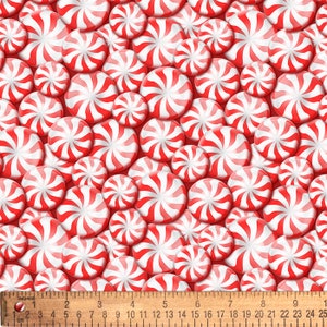 Candy Peppermints Cotton Fabric, 1-Yard PRECUTS