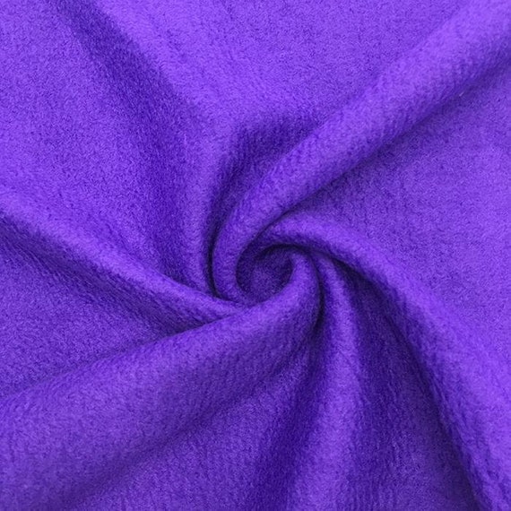 Solid Purple Anti pill Fleece Fabric by the Yard heavy Weight Etsy