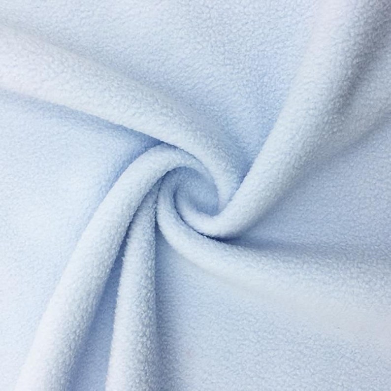 Solid Soft Blue Antipill Fleece Fabric by the Yard heavy Etsy