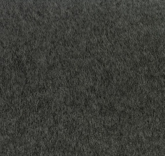 Solid Dark Heather Gray Anti-Pill Fleece Fabric By The Yard (Medium Weight)