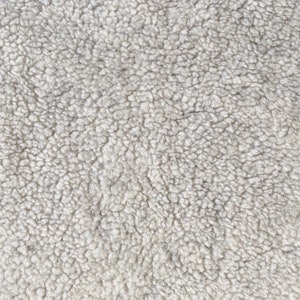 Solid Cream Berber Sherpa Fleece Fabric by the Yard 