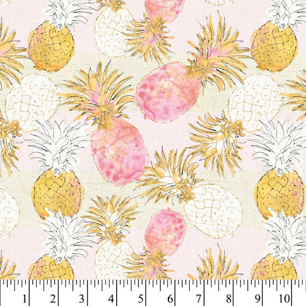 Pineapple Cotton Fabric By The Yard