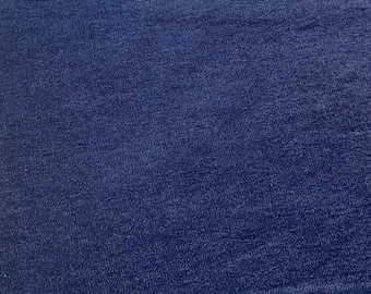 Solid Washed Indigo Denim Fabric By The Yard