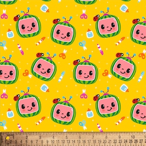 Cocomelon Kids Crafts Licensed By David Textiles Digital Cotton Print Fabric