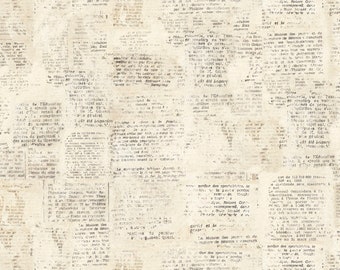 French Love Letters Cotton Fabric, 1 Yard Precuts