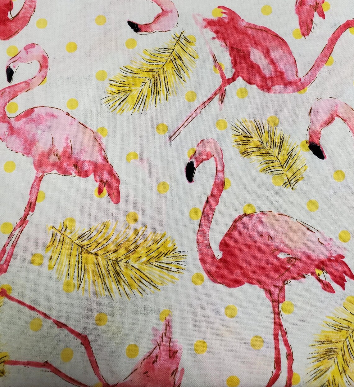 Flamingo Paradise Cotton Fabric by the Yard Etsy