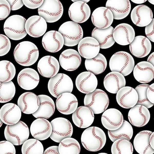 Baseball Anti-Pill Fleece Fabric By The Yard