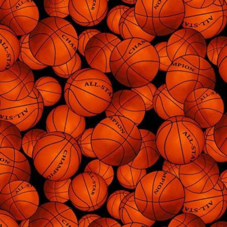 Basketball Fleece Fabric No Sew Throw Kit 50x60 Etsy