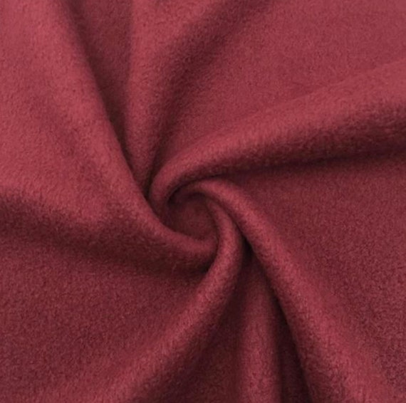Solid Maroon Anti-Pill Fleece Fabric By The Yard (Heavy Weight)