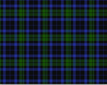 Blackwatch Plaid Anti-Pill Fleece Fabric By The Yard