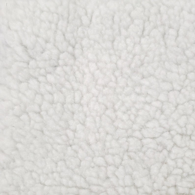 Solid Natural White Faux Fur Sherpa Fleece Fabric By The Yard | Etsy