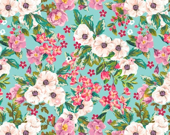 Floral Meadow Cotton Fabric By The Yard