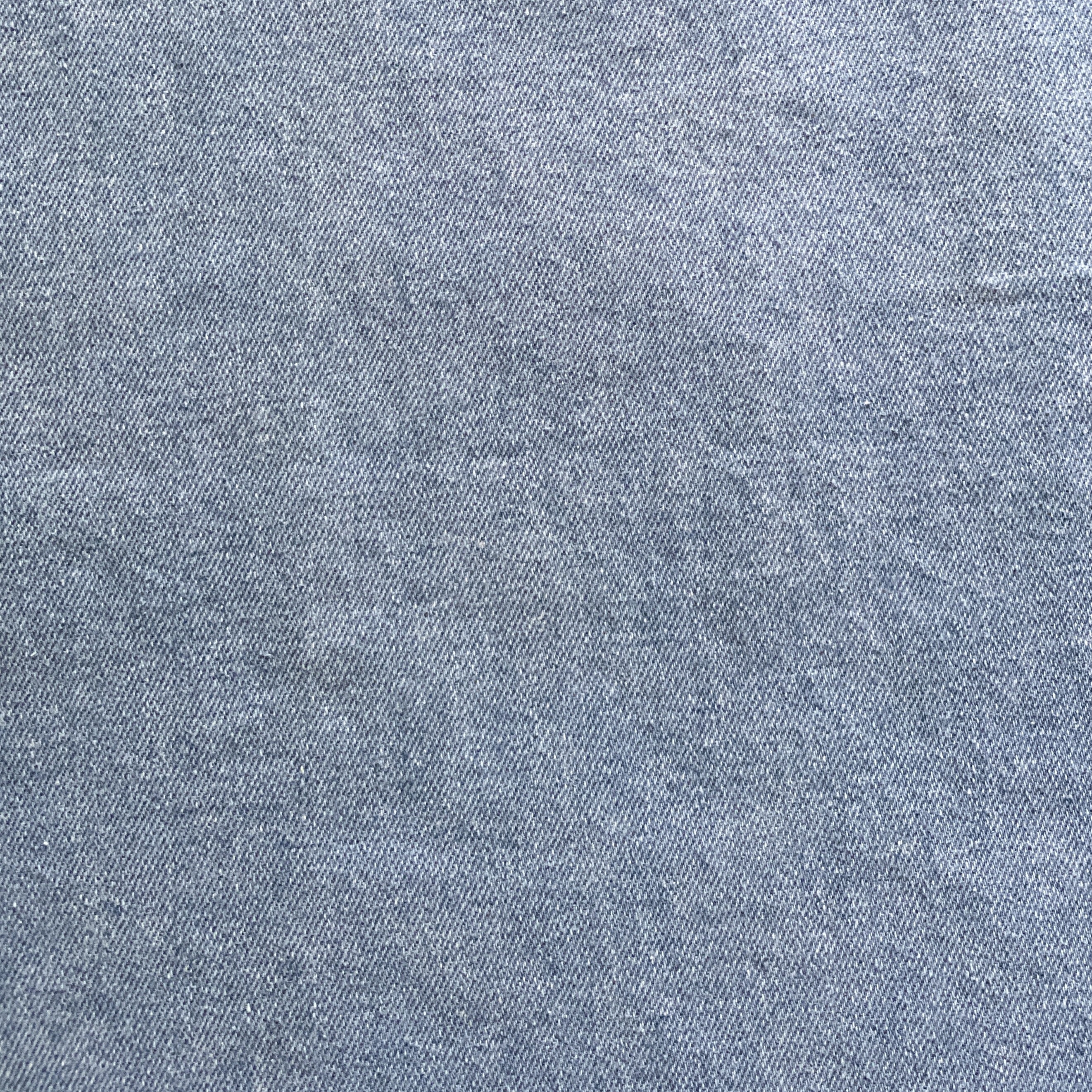 Solid Washed Medium Denim Fabric By The Yard