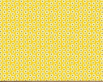 Sunny Daisy Floral Cotton Fabric By The Yard